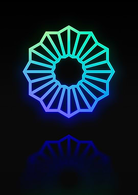 Neon Geometric Glyph Sigil