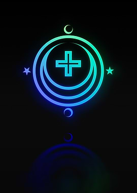 Neon Sacred Geometry Glyph