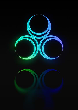 Neon Sacred Geometry Glyph
