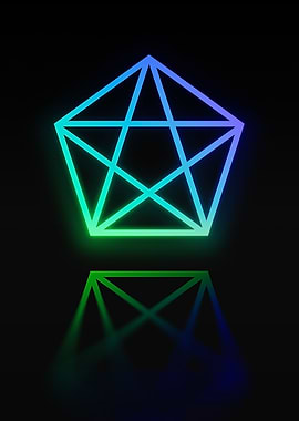 Neon Geometric Glyph Rune