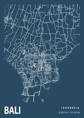 Bali City Map Indonesia