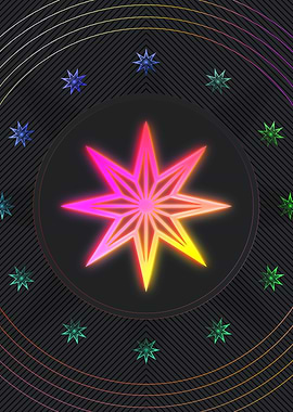 Neon Glyph Mandala Rune