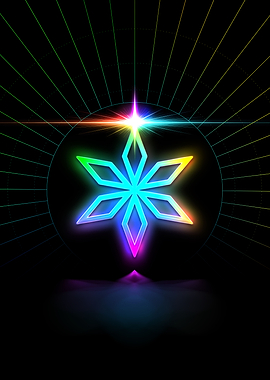 Neon Geometric Glyph Rune