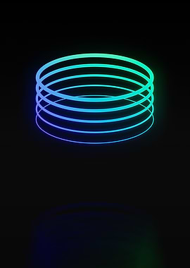 Neon Sacred Geometry Glyph