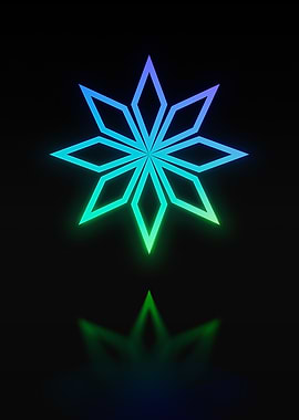 Neon Sacred Geometry Glyph