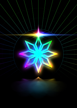 Neon Sacred Geometry Glyph
