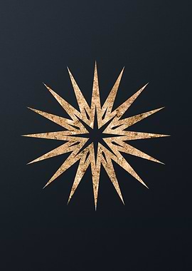 Gold Geometric Glyph Rune