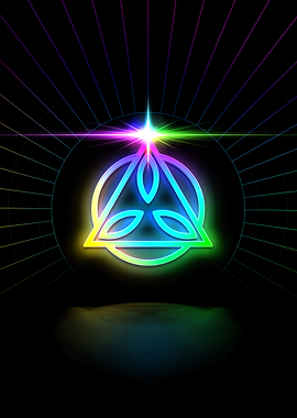 Neon Glyph Mandala Rune