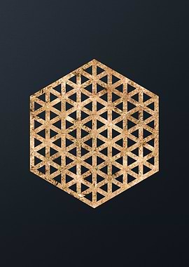 Gold Sacred Geometry Glyph