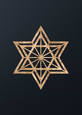 Gold Geometric Glyph Rune