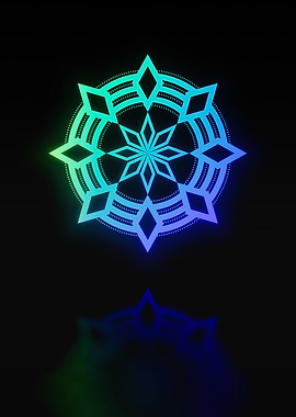 Neon Geometric Glyph Sigil
