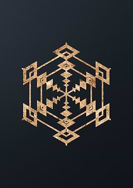 Gold Geometric Glyph Sigil
