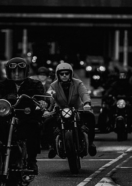 Black White Motorcycle