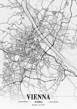 Vienna City Map Austria