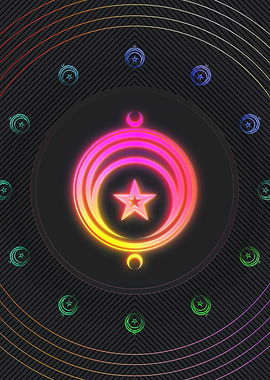 Neon Geometric Glyph Rune