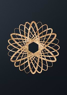 Gold Geometric Glyph Rune