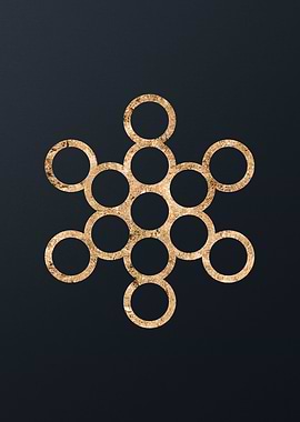 Gold Geometric Glyph Rune