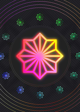 Neon Geometric Glyph Rune