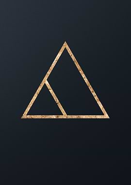 Gold Sacred Geometry Glyph