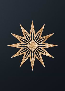 Gold Sacred Geometry Glyph