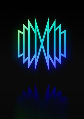 Neon Geometric Glyph Rune