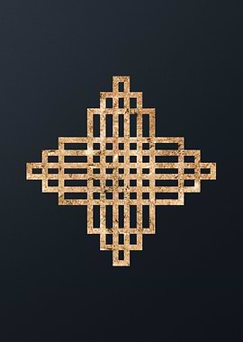 Gold Geometric Glyph Rune