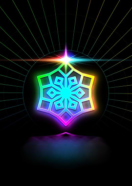 Neon Sacred Geometry Glyph
