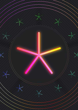 Neon Glyph Mandala Rune