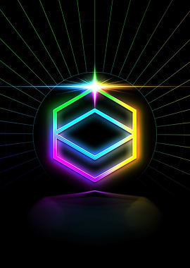 Neon Geometric Glyph Rune