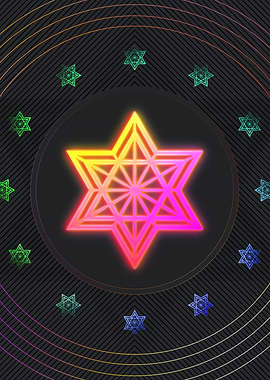 Neon Glyph Mandala Rune