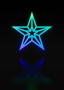 Neon Geometric Glyph Sign