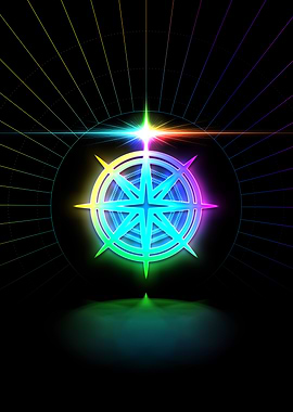 Neon Sacred Geometry Glyph