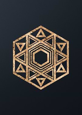 Gold Glyph Mandala Rune