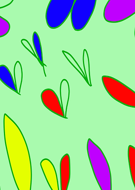 yellow green abstract shap