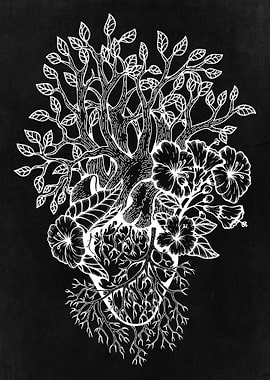 Floral Anatomical Heart