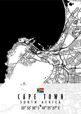 CAPE TOWN MAP SOUTH AFRICA