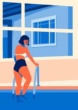 Summer day on rear window