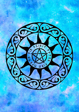 Blue Celtic Pentacle
