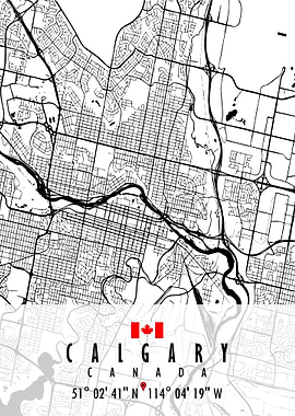 CALGARY MAP CANADA