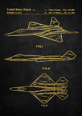 22 YF23 Airplane Patent