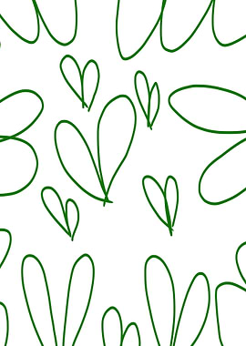 green lines abstract white