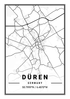Duren City Map Germany