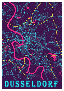Dusseldorf Map Germany