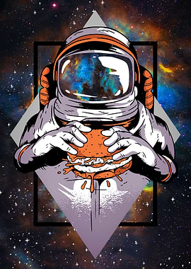 Astronaut with Burger