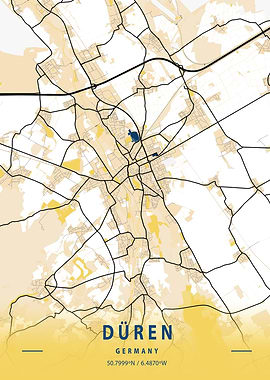 Duren City Map Germany
