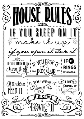 House Rules White Black
