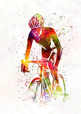 Woman triathlon cycling