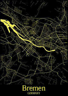 Bremen City Map Germany