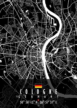 COLOGNE MAP GERMANY