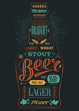 Poster bottle of beer